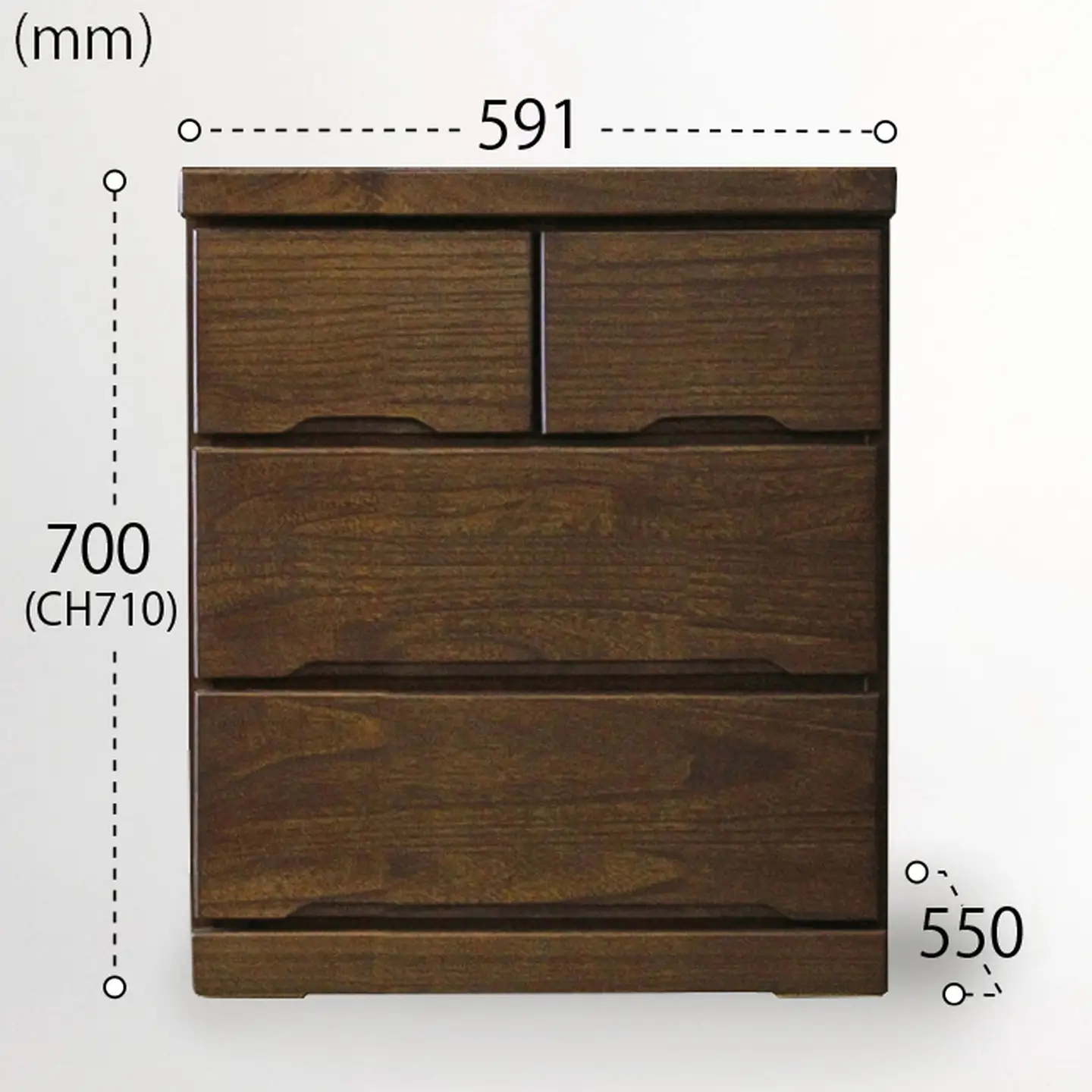 60-3LCD奥深 押入れ収納（BR）【諸富家具】：B085-008