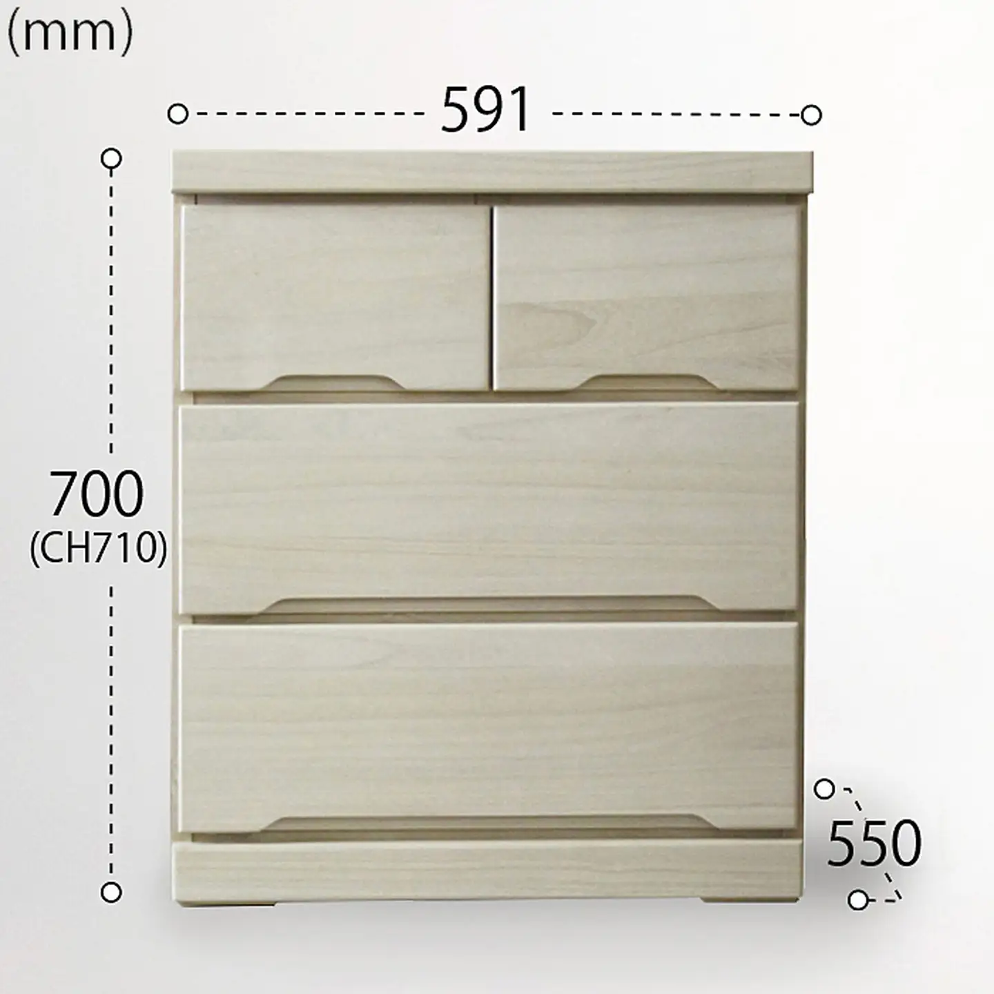60-3LCD奥深 押入れ収納（白）【諸富家具】：B850-013