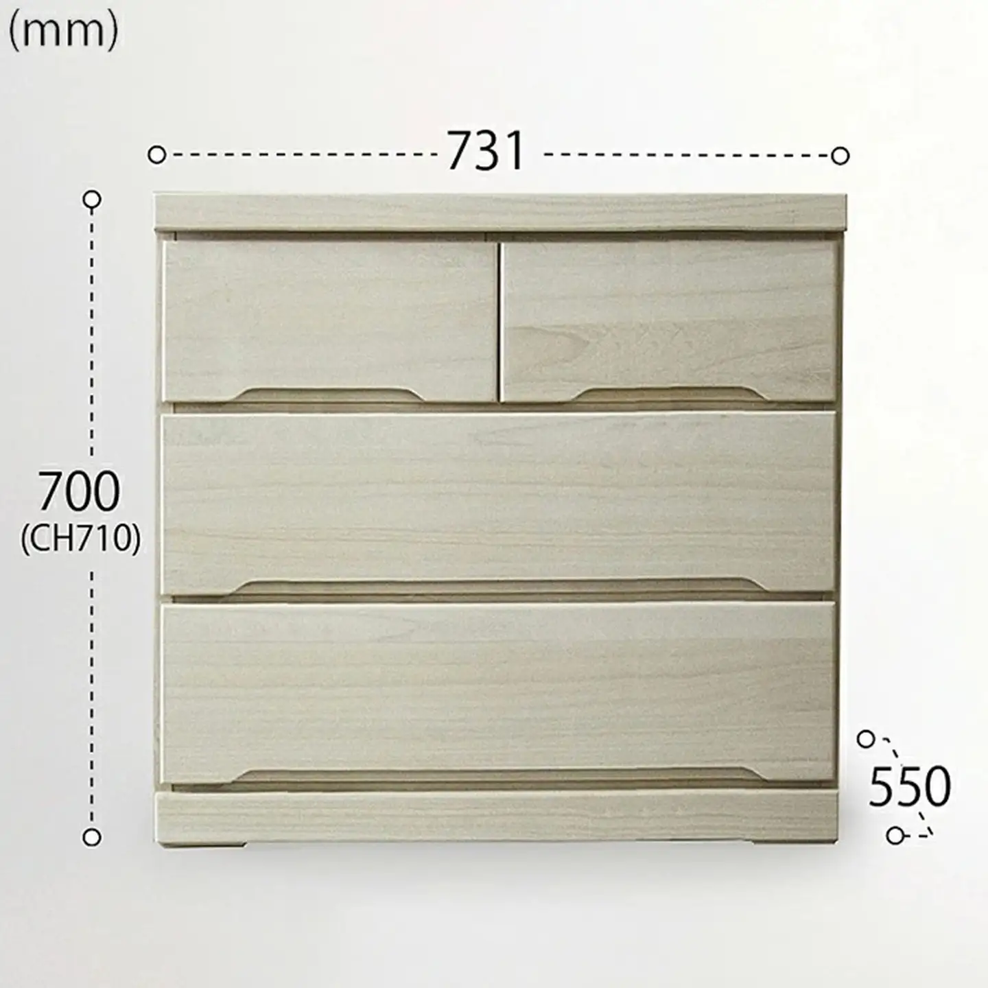 75-3LCD奥深 押入れ収納（白）【諸富家具】：C113-013