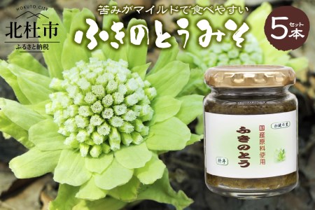 ふきのとうみそ 国産無添加 125g×5本 [h138]