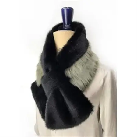 OKADA TEXTILE リボン風エコファーティペット(カーキ)_装飾品・工芸品  服飾小物 _【1071749】