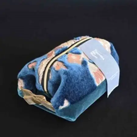 ポーチS 【タエナカノヌノ】ブルー_装飾品・工芸品  鞄・バッグ かばん カバン_【1106059】