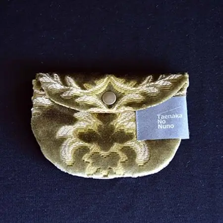 半円ポーチ【タエナカノヌノ】グリーン　_装飾品・工芸品  鞄・バッグ かばん カバン_【1106061】
