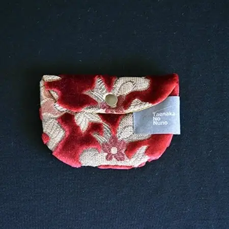 半円ポーチ【タエナカノヌノ】レッド_装飾品・工芸品  鞄・バッグ かばん カバン_【1106063】