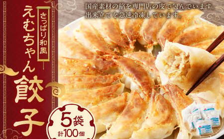 冷凍餃子５袋（えむちゃん５袋100個） ぎょうざ | NPO法人プラス・ワン 第２むくのき 冷凍 餃子 国産豚肉 ぎょうざ 小分け M12S115