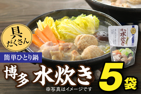 AA116.【具だくさん簡単ひとり鍋】本場の博多水炊き（５袋）