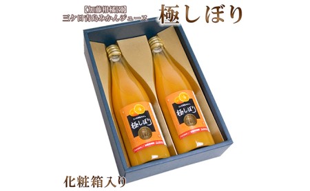 【加藤柑橘園】青島三ケ日みかんジュース『極しぼり』2本セット（化粧箱）【配送不可：北海道・沖縄・離島】 果汁飲料 野菜飲料 ミカン 