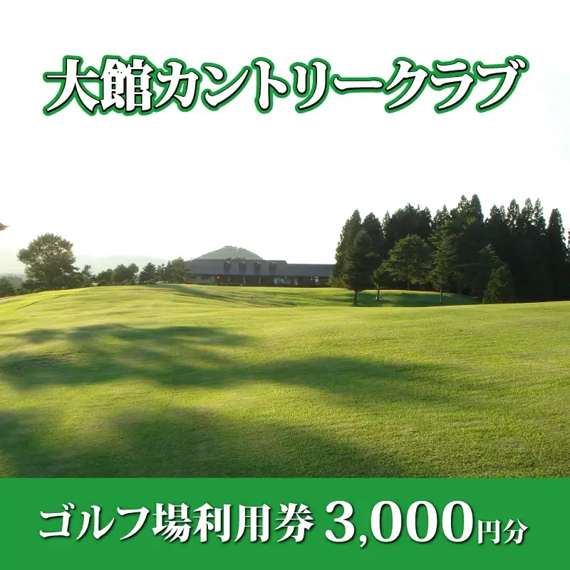 50P8401 【大館カントリークラブ】ゴルフ場利用券(3,000円分)【配送日指定不可】