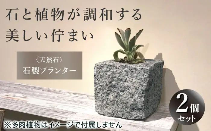 プランター 石製プランター 2個セット BLBM001
