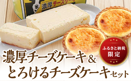 【厳選素材】濃厚チーズケーキ & とろけるチーズタルト （２種 食べ比べ） チーズケーキ　タルト  AY33