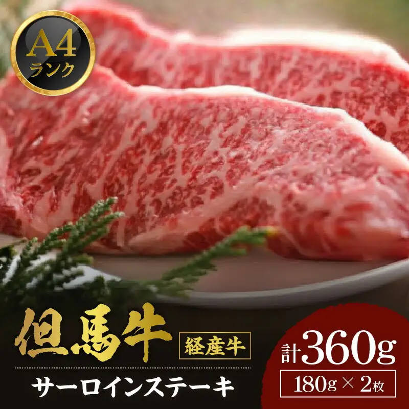 但馬牛 経産牛 サーロイン ステーキ 180g×2 合計360g 冷凍 牛肉  02-03