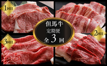 但馬牛 定期便 （ステーキ・焼肉・スライス） 計3回 月に1回お届け 牛肉 村岡ファームガーデン 02-22