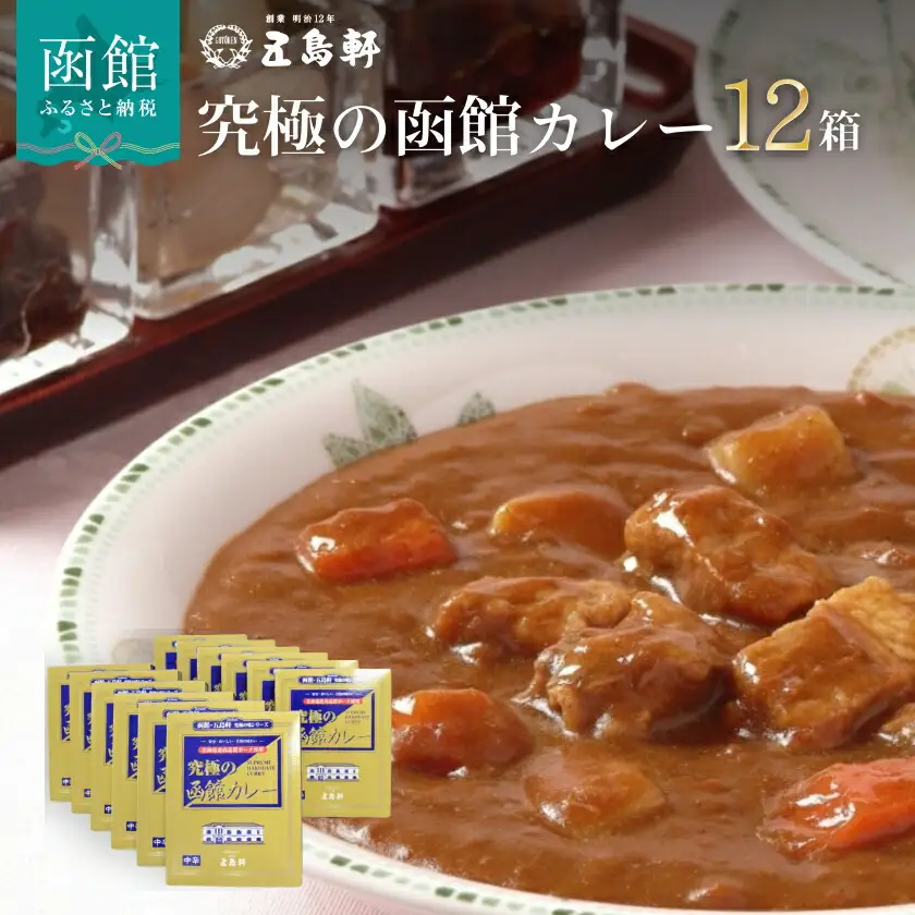 究極の函館カレー 210g×12箱 セット 五島軒 レトルト カレー _HD030-005