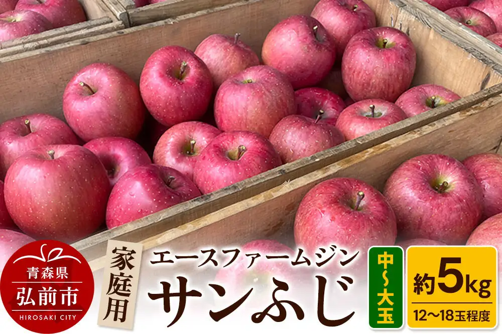 【26年11月発送】りんご【数量限定】家庭用 サンふじ 約5kg（中玉～大玉12～18玉程度）【先行受付】 青森 果物 フルーツ 林檎 リンゴ くだもの 予約