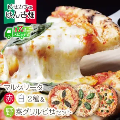 Y24-15 げんき畑 ピザ 3枚セット＜(赤・白)＆野菜グリルピザ＞ ピザ