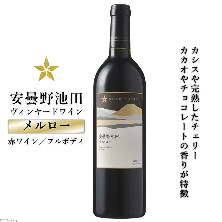 赤ワイン サッポロ グランポレール 安曇野池田ヴィンヤード「メルロー」750ml [ナチュラルマルシェ ソヨソヨ 長野県 池田町 48110883]