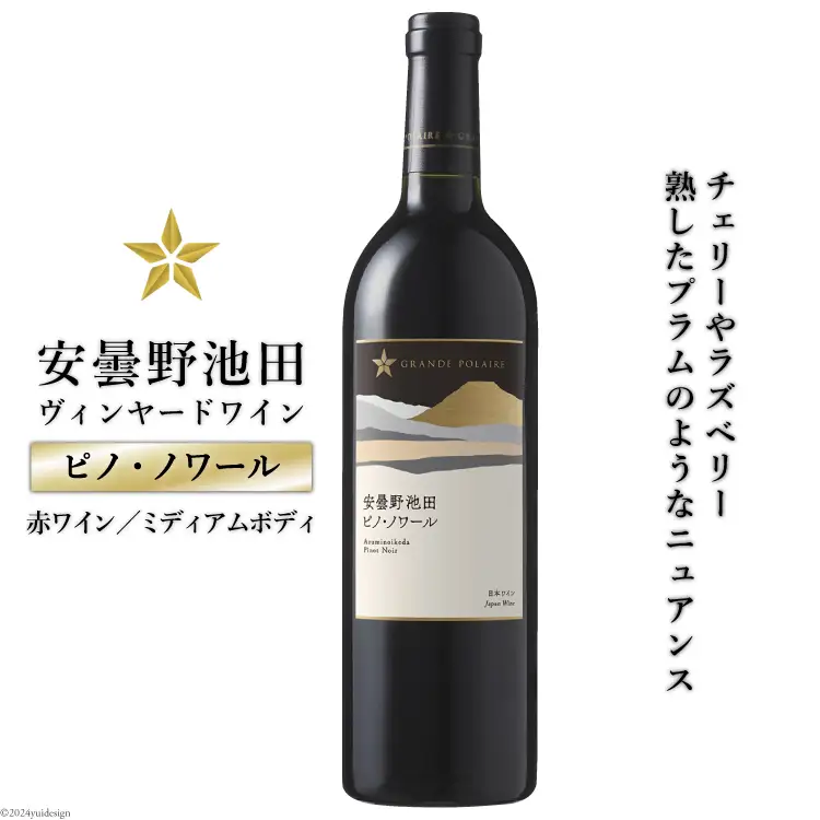 赤ワイン サッポロ グランポレール 安曇野池田ヴィンヤード「ピノ・ノワール」750ml [ナチュラルマルシェ ソヨソヨ 長野県 池田町 48110884]