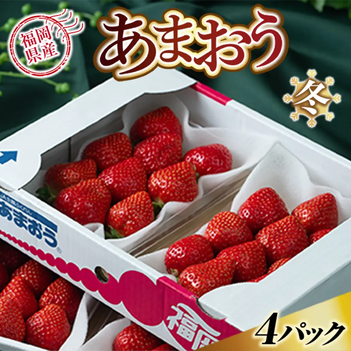 いちご あまおう 冬 4パック [um40azo970040] いちご