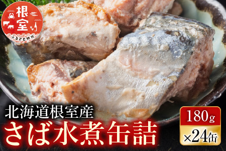 【北海道根室産】さば水煮180g×24缶 B-42082