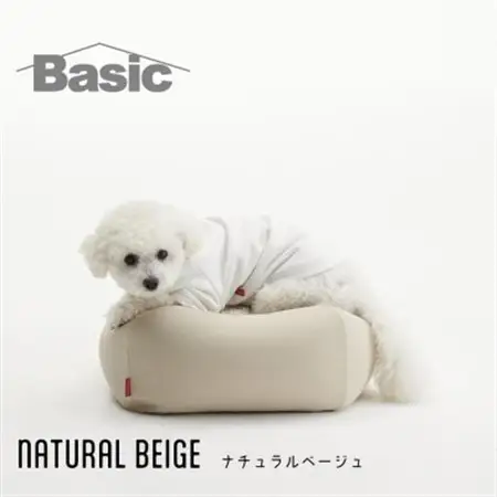 【ハナロロ】 ビーズクッション ペットクッションSカバー付 30L(ナチュラルベージュ)【1240518】