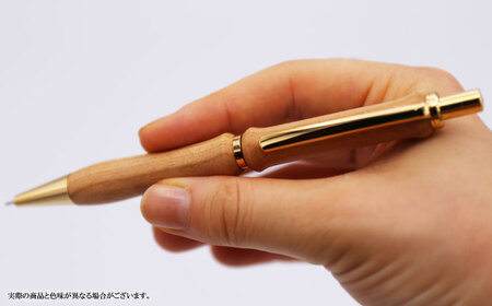 被災木のサクラから創られたボールペン 1本 ウェーブタイプ【WOOD IKOR】 ボールペン ペン 文房具 木製 日用品 雑貨 北海道 [AXBI004]