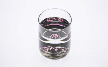 【高岡漆器】グラス 赤富士（貝入）黒 民芸品 工芸品 伝統技術  FAD-0709