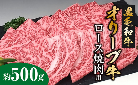 黒毛和牛オリーブ牛ロース焼肉用 約500g