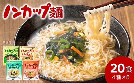 ノンカップ麺 詰合せ20食（4種×5食） そば・うどん・ラーメン G10-09