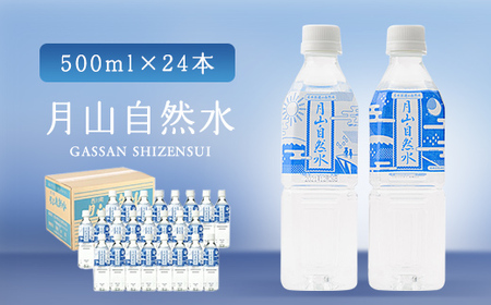 FYN9-013 月山自然水 500ml×24本 天然水 国産 備蓄 防災 保存 ペットボトル ナチュラル 水 