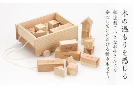 FYN9-276　西山杉積み木（ケース付き）