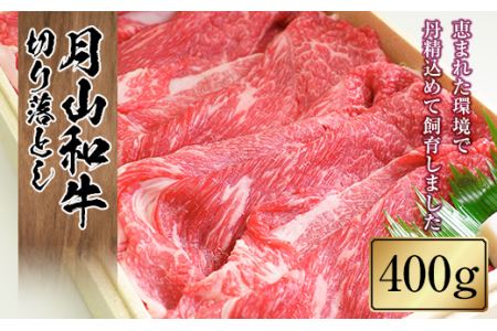 FYN9-858 山形県産黒毛和牛《月山和牛》福寿館 切り落とし 400g 牛肉 山形県 西川町