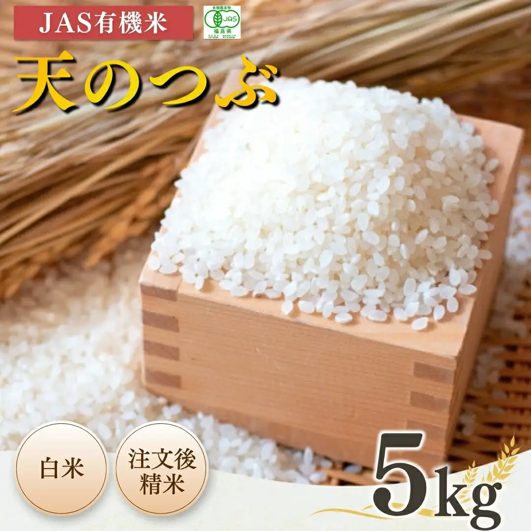 JAS有機米 天のつぶ 白米5kg | 令和7年産 根本有機農園