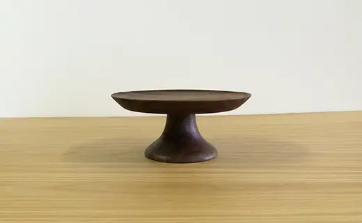 【木製コンポート　ウォールナット】木の温もりが豊でおしゃれな生活アイテム＜ウォールナット材　オイルフィニッシュ＞ 木製 インテリア 小物 置物 玄関 リビング 寝室 贈り物 プレゼント 記念品 MUKU屋 MUFactory