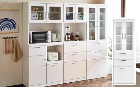 食器棚 トスティ 鏡面ホワイト 幅60cm ダイニングボード