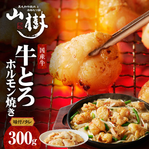 山樹の国産牛とろホルモン焼き（味付/タレ）　300g [047R16]牛ホルモン ホルモン焼き とろホルモン たれホルモン