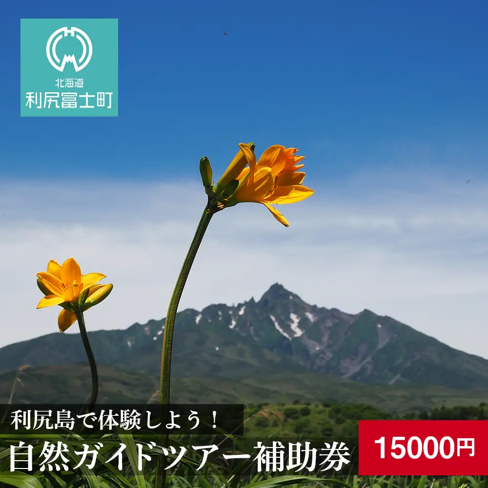 利尻島で体験しよう！自然ガイドツアー補助券（15000円）