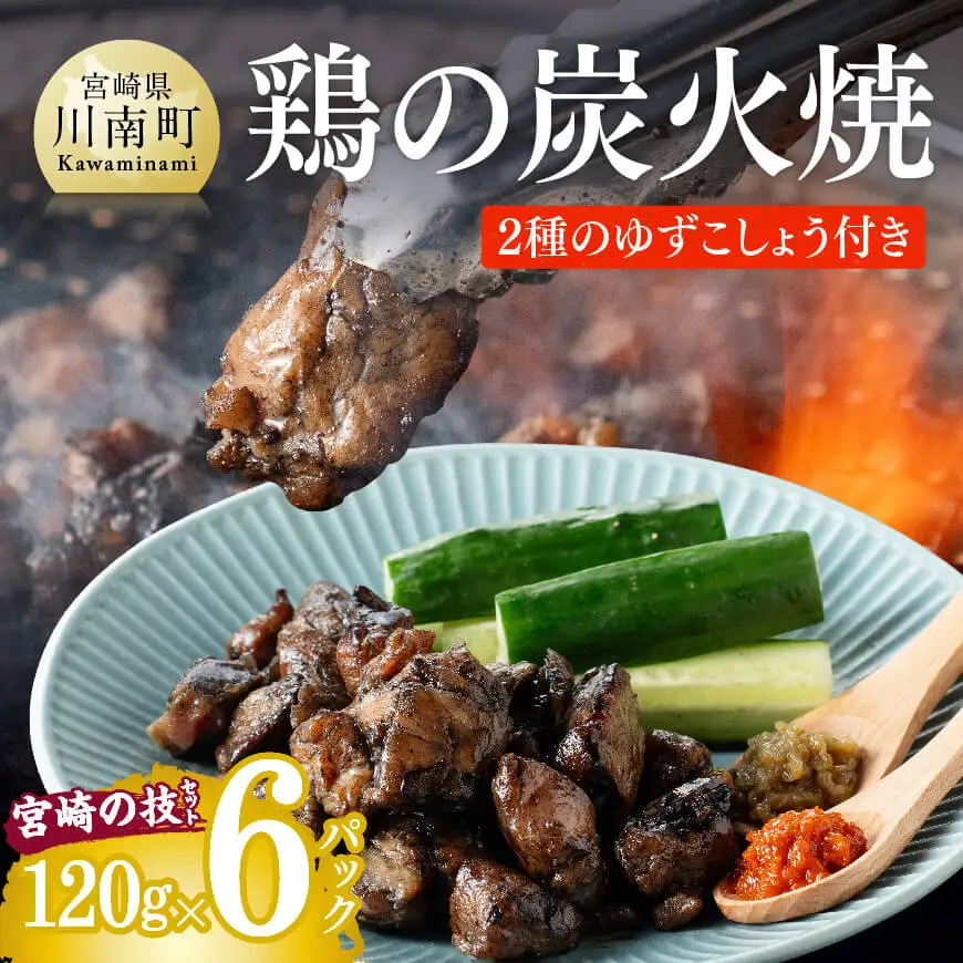 鶏肉 炭火焼 宮崎の技セット 【塩味 赤ゆずこしょう 青ゆずこしょう】