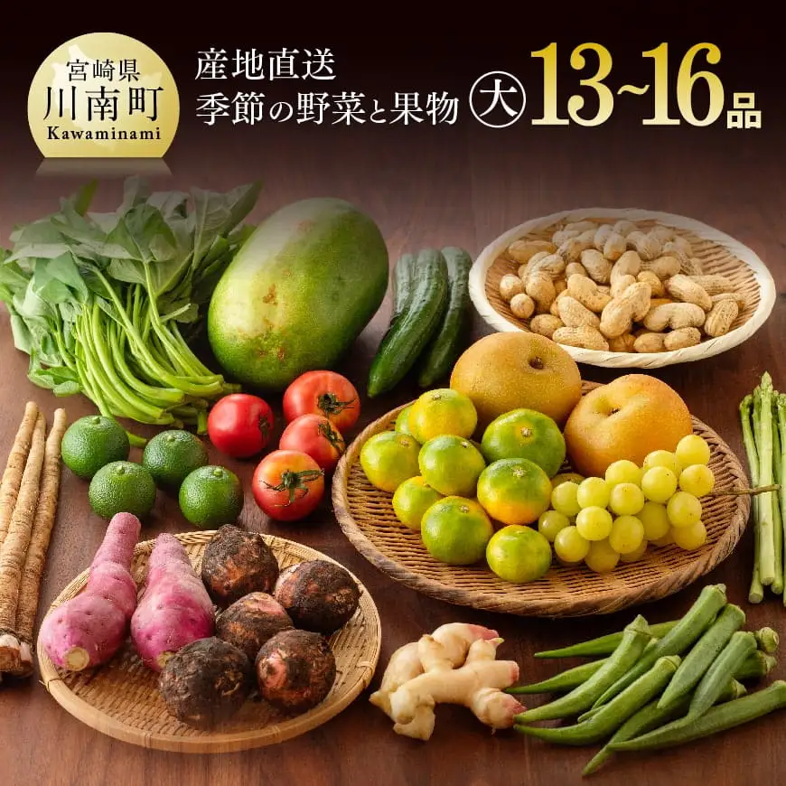 産直　おすず村　厳選詰め合わせセット（大） 【 旬野菜 フルーツ 直売所 産地直送 宮崎県産 】