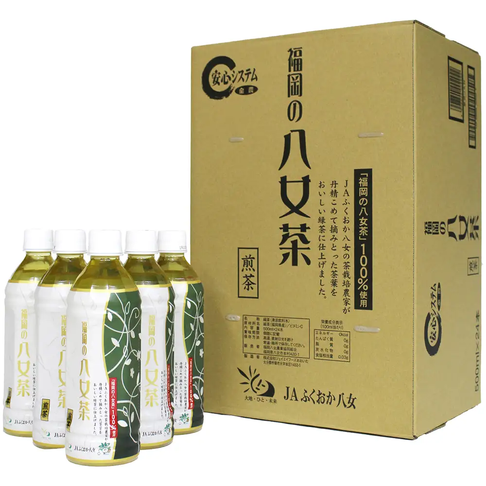 福岡の八女茶　煎茶ペットボトル　500ｍｌ×24本（東峰村） 3CE1