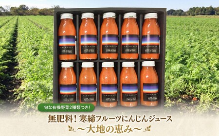 にんじんジュース 計10本 寒締 有機野菜2種類つき