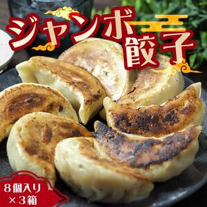 味のきんせい　手作り餃子８個入り３セット　ジャンボギョーザ