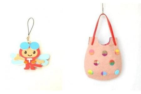 H-30 赤とんぼくんストラップ付　さをり織り製品（Cコース）