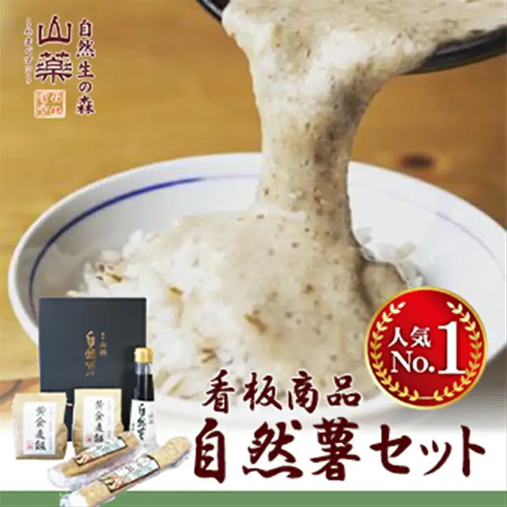 お店の味をご家庭で。【箱根自然薯の森 山薬】自然薯セット(2～3人前×2回分)【とろろ 極上とろろ 山芋 箱根 お家用 家庭用 国産 セット商品 自然薯 神奈川県 小田原市 とろろ】