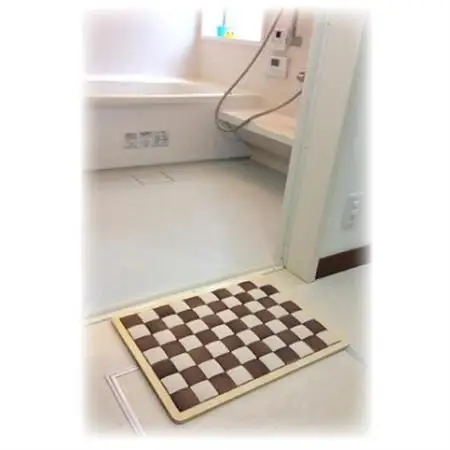  吸水＆速乾!洗える 珪藻土タイルバスマット クリア(レギュラー/Lサイズ)_雑貨・日用品  日用品 _【1243087】