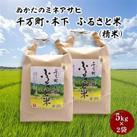 〈ぬかたのミネアサヒ〉千万町・木下 ふるさと米(精米)10kg(5kg×2袋)【1246623】