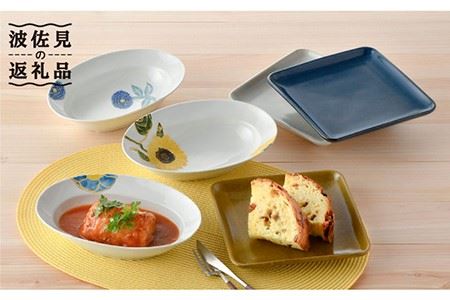 【波佐見焼】オリジナルセットアップ商品 楕円鉢 角皿 食器 皿 【大貴セラミックス/舘山堂】 [NB76] 波佐見焼