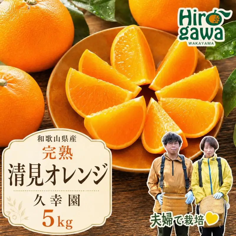 完熟 清見 オレンジ 5kg 久幸園 / 清見オレンジ 清見タンゴール きよみ 清美 甘い 高級 和歌山 柑橘 ※2027年4月上旬～5月上旬に順次発送 【hsk011-r-5C】