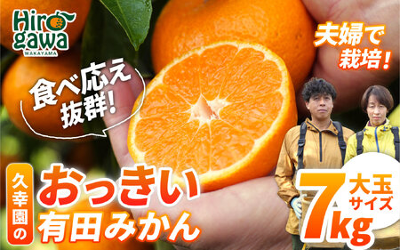 おっきい 有田 みかん 7kg 久幸園 / 温州みかん 有田みかん 甘い 大玉 和歌山 柑橘 ※2026年11月下旬〜2027年1月下旬順次発送 【hsk004-l-7A】