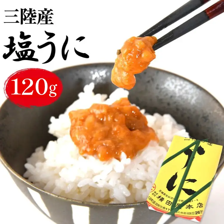 【100年以上のロングセラー】 うに 三陸産 塩うに 約120g [横田屋本店 宮城県 気仙沼市 20565816]