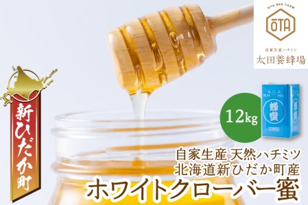 北海道産 天然 純粋 はちみつ ホワイトクローバー蜜 12kg